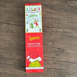 The Grinch Holiday Window Clings - Red and Green